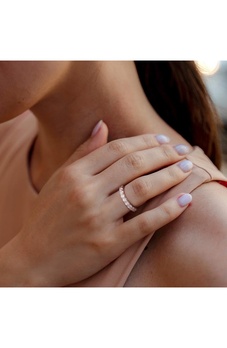 Created Forever Sterling Silver Lab Grown Diamond Anniversary Band Ring