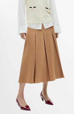 MANGO Godet Midi Skirt