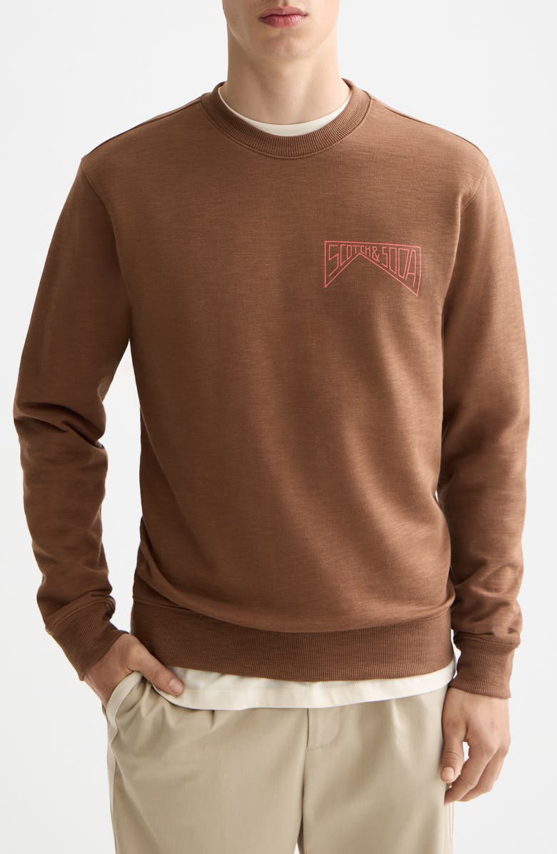 Scotch & Soda Logo Graphic Crewneck Sweatshirt