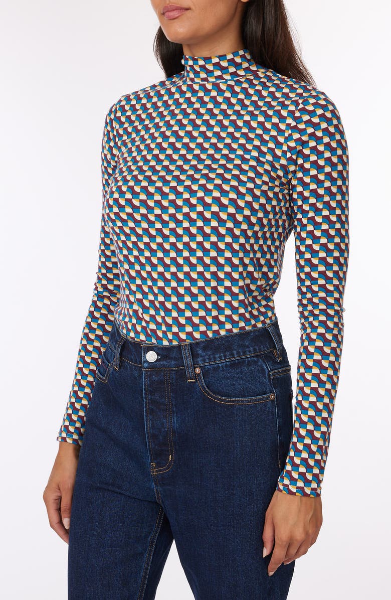 Scotch & Soda Long Sleeve Mock Neck Top