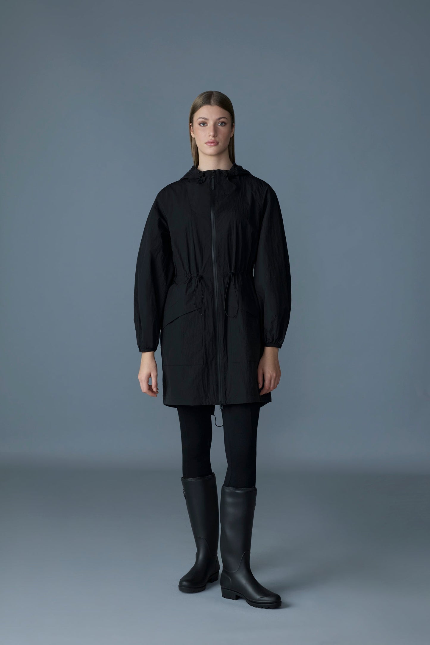 ALYSTER Packable Long rain Jacket