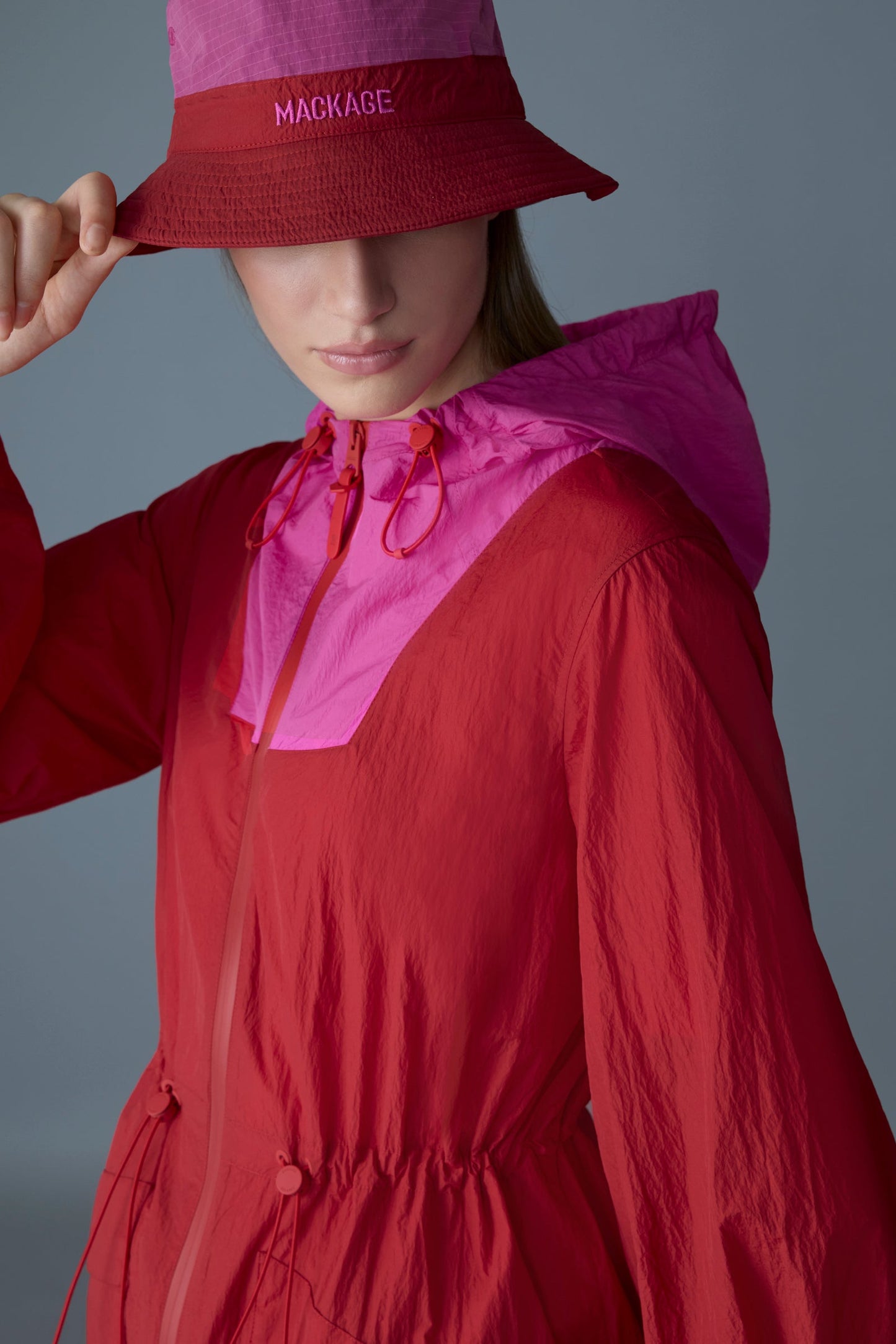 ALYSTER Packable Long rain Jacket