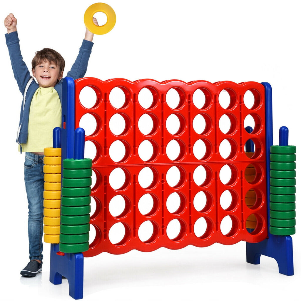 thumbnail image 1 of Costway Jumbo 4-to-Score 4 in A Row Giant Game Set Kids Adults Family Fun Red+Blue, 1 of 10