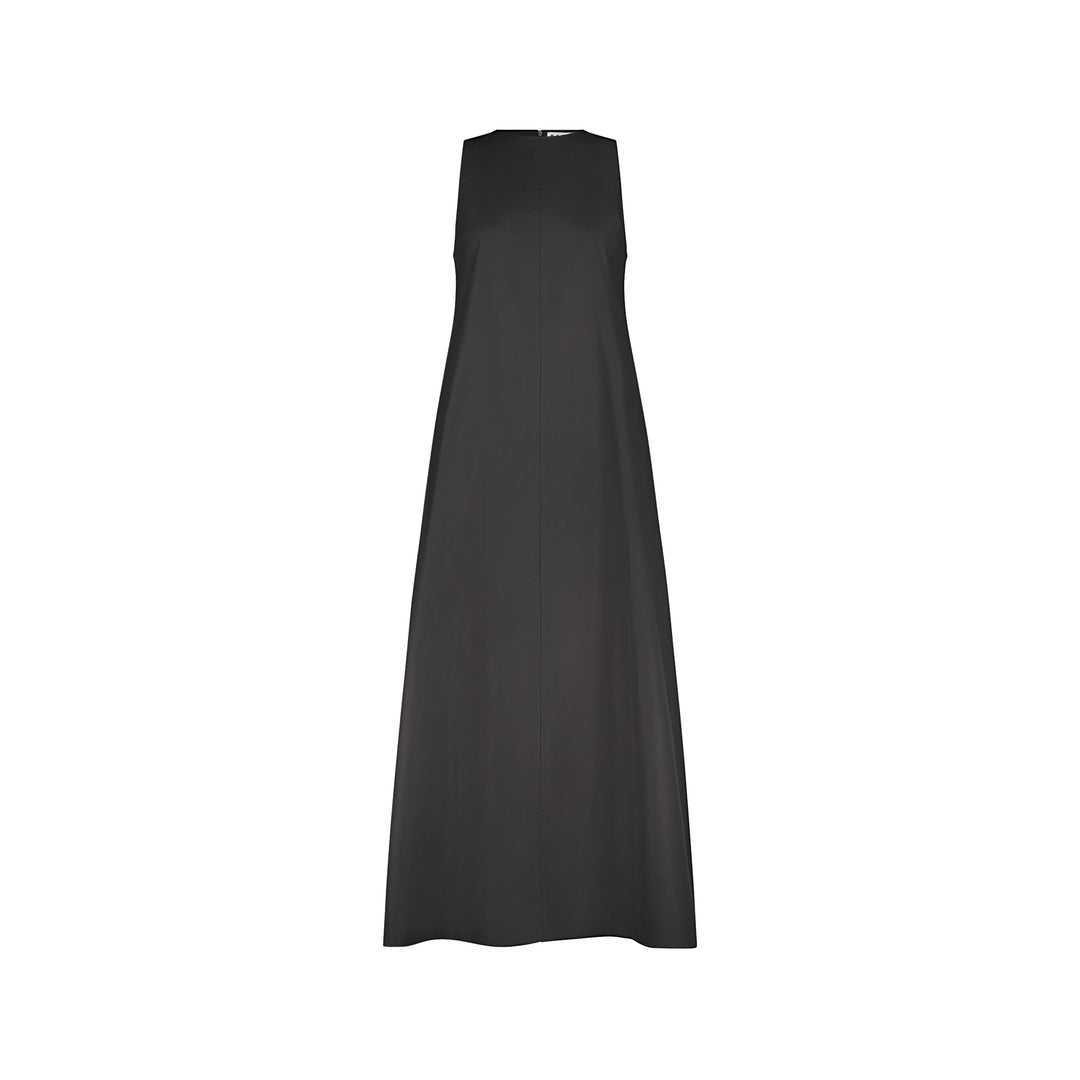 Sleeveless Poplin Maxi Dress