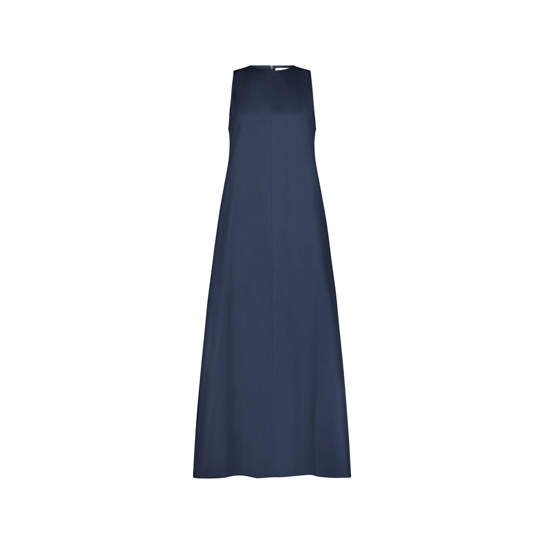 Sleeveless Poplin Maxi Dress