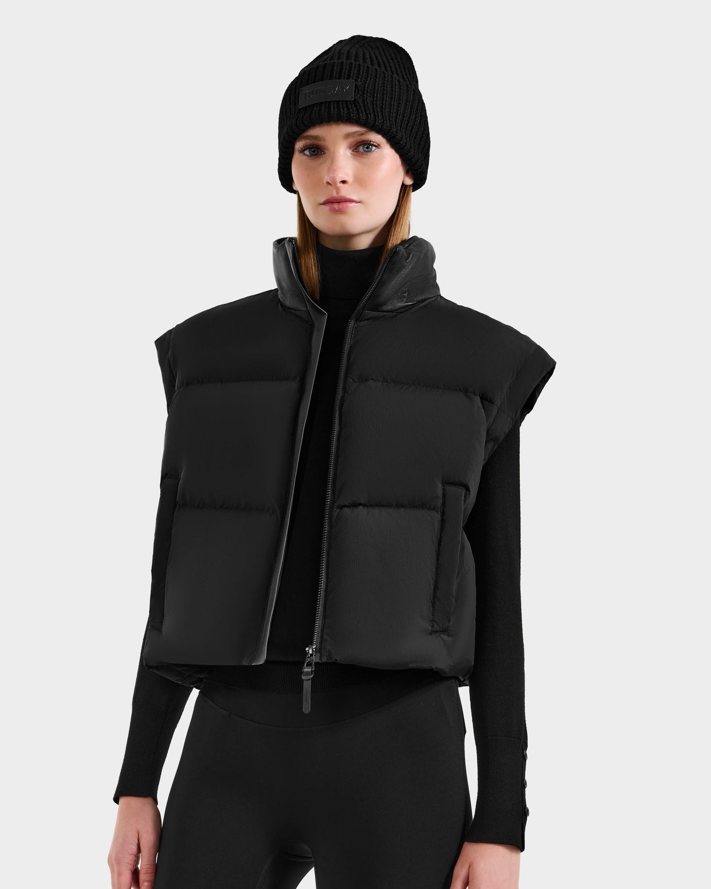 OPRAH WOMEN'S CONVERTIBLE DOWN PUFFER WITH REMOVABLE SLEEVES