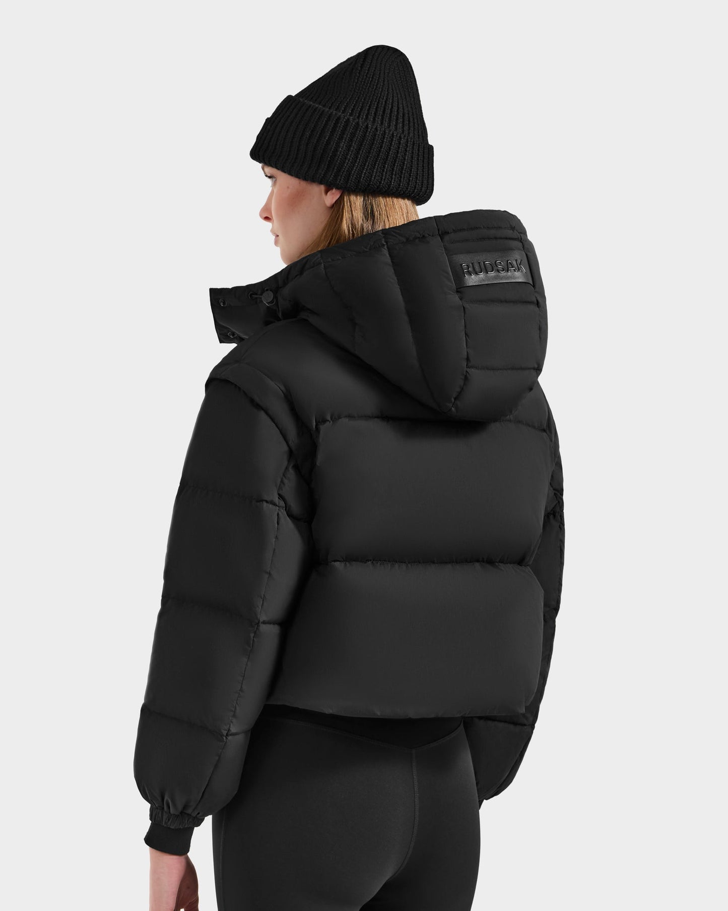 OPRAH WOMEN'S CONVERTIBLE DOWN PUFFER WITH REMOVABLE SLEEVES