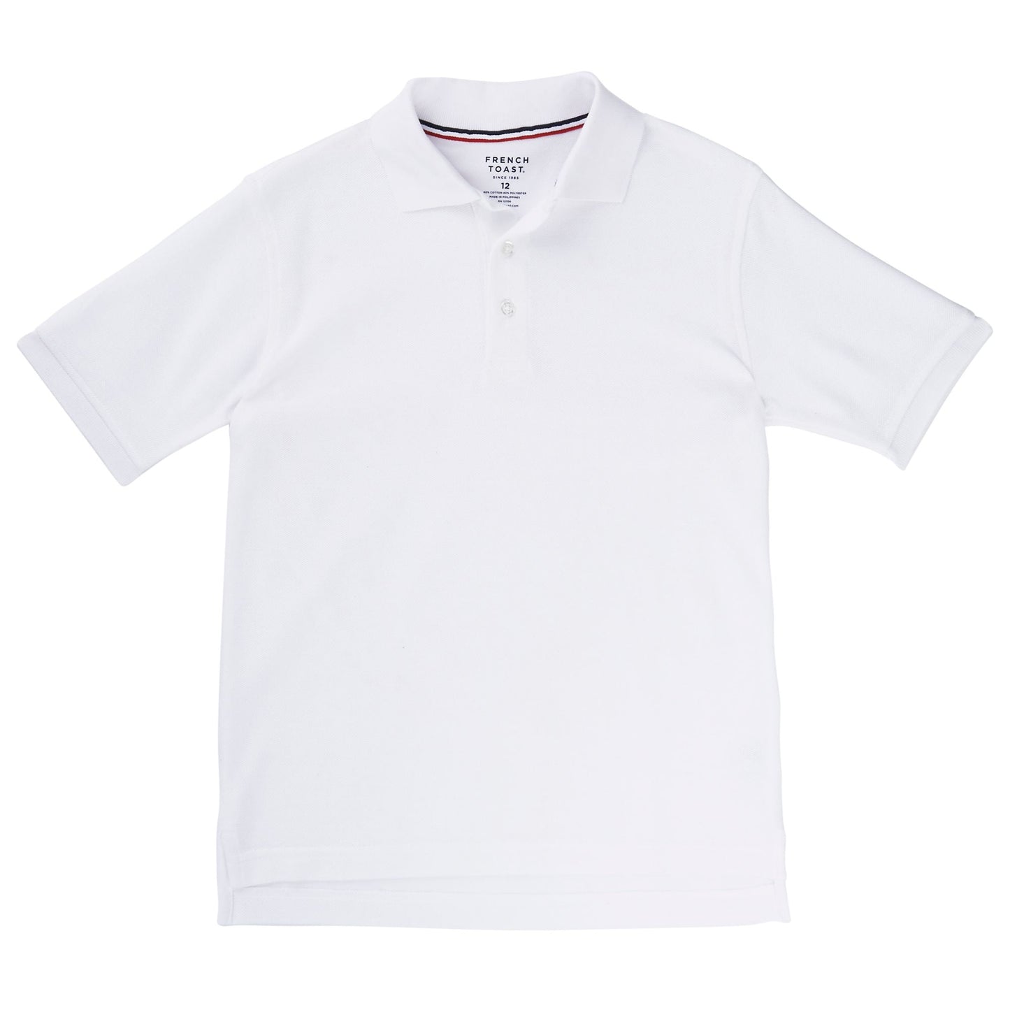 Walmart French Toast Husky Boys' Pique Polo Shirt - white, 14 - 16 (Big Boys)