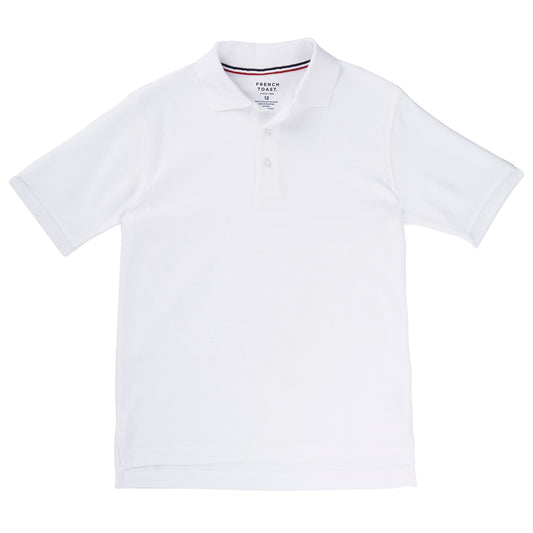 Walmart French Toast Husky Boys' Pique Polo Shirt - white, 14 - 16 (Big Boys)