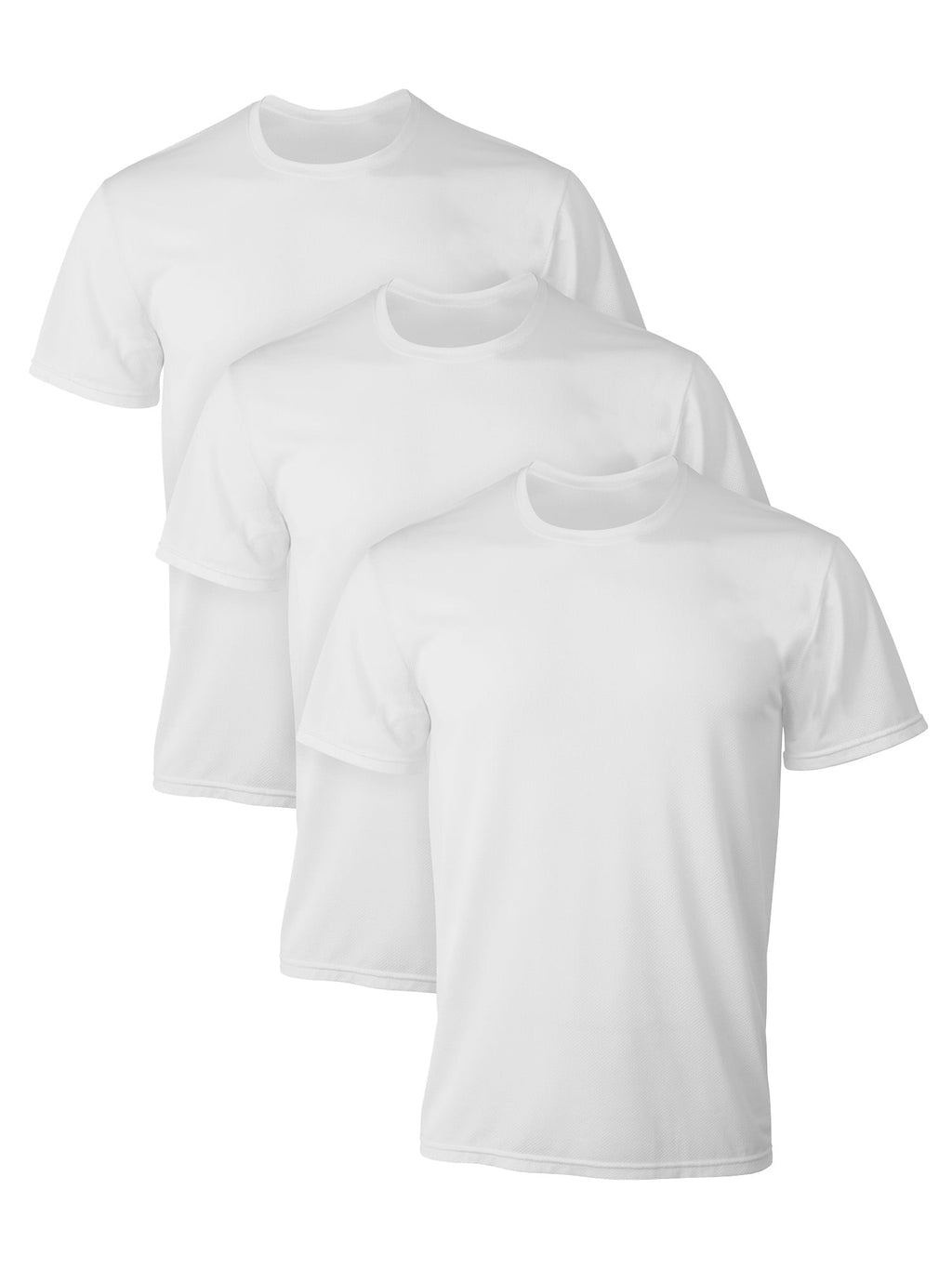 thumbnail image 1 of Hanes X-Temp® Men's All Day Breathable Mesh Crewneck Undershirt, White 3-Pack, 1 of 9