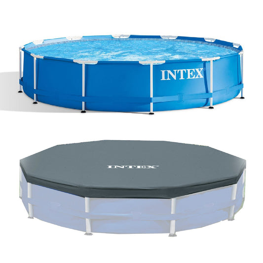 Walmart Intex 12 Foot x 30 In. Above Ground Pool & Intex 12 Foot Round Pool Cover