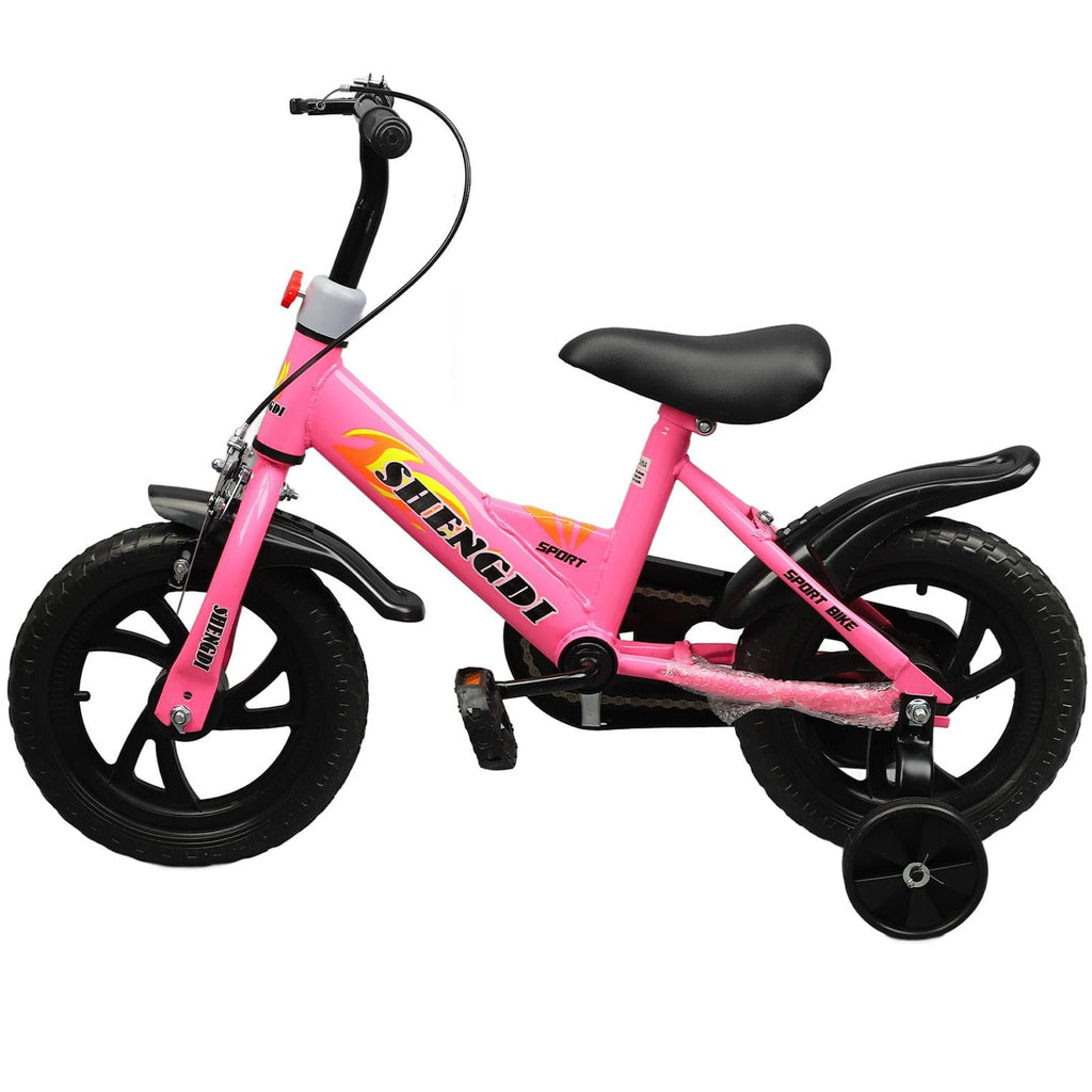 thumbnail image 1 of Eotvia 12 inch Kids Bike with Training Wheels, Children Bike with Adjustable Handlebar, Kids  for Boys Girls Toddlers Age 1 to 5, 2-in-1 Toddler Bike with Handbrake/Bell/Pedals, up to 110lbs, 1 of 11