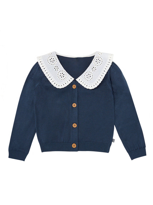 Walmart Modern Moments by Gerber Toddler Girl Woven Collar Sweater, Sizes 12M-5T