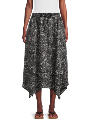 Time and Tru Women's Handkerchief Hem Midi Skirt with Drawcord, Sizes XS-XXL - image 1 of 5