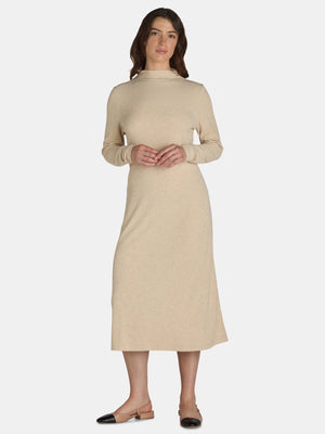 thumbnail image 1 of Time and Tru Women's and Women's Plus Ribbed Hacci Knit Midi Dress, Sizes XS-4X, 1 of 2