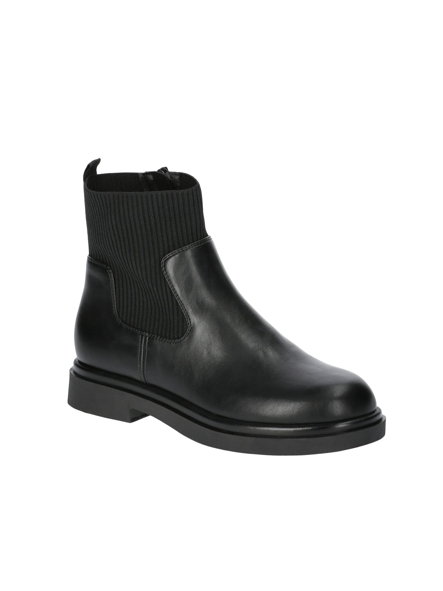 Walmart No Boundaries Women's Faux Leather and Knit Chelsea Boots