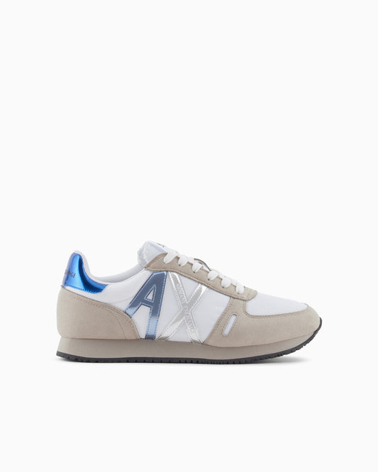 Microfiber sneakers with logo
