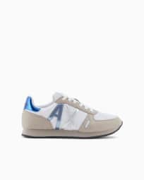 Microfiber sneakers with logo