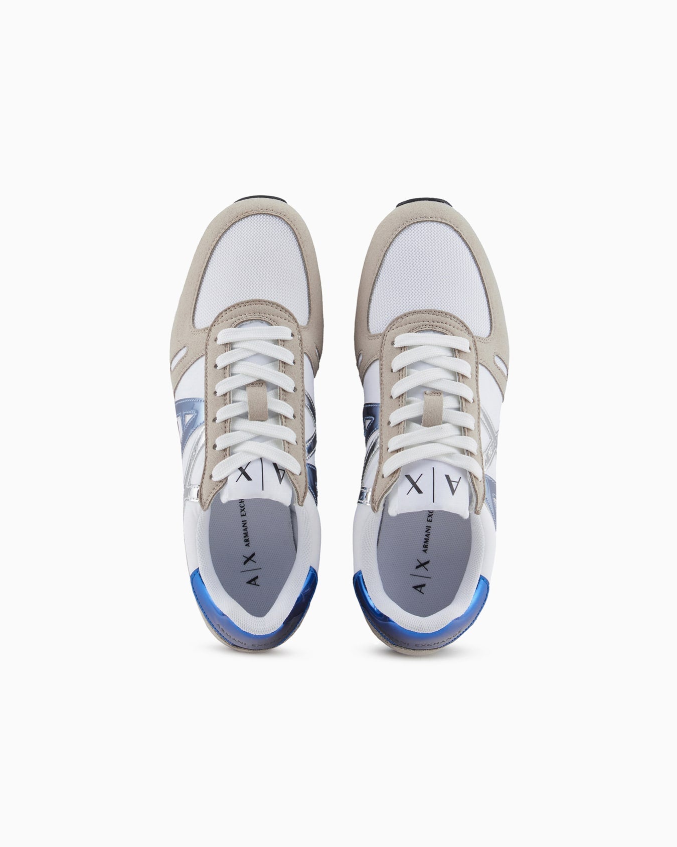 Microfiber sneakers with logo