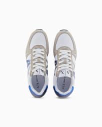 Microfiber sneakers with logo