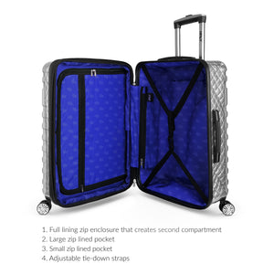 thumbnail image 2 of iFLY Hardside Spectre Versus Clear Carry-On Lugagge, 20", Silver, 2 of 8