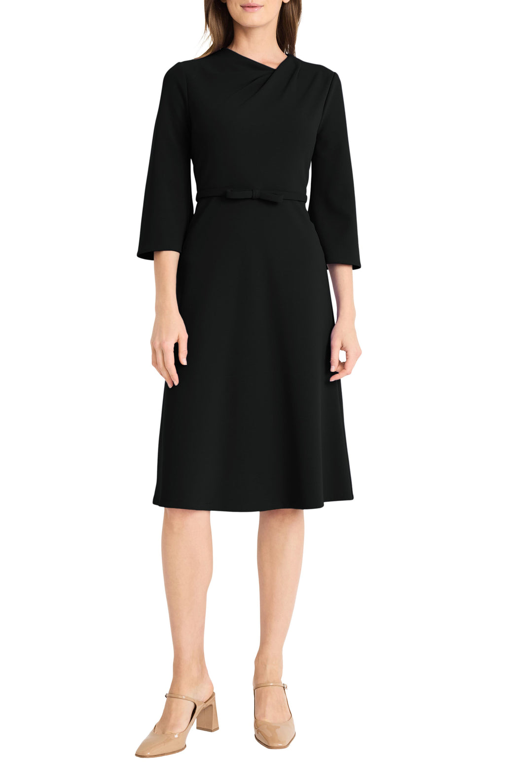 Maggy London Bow Twist Sheath Dress, Main, color, Black