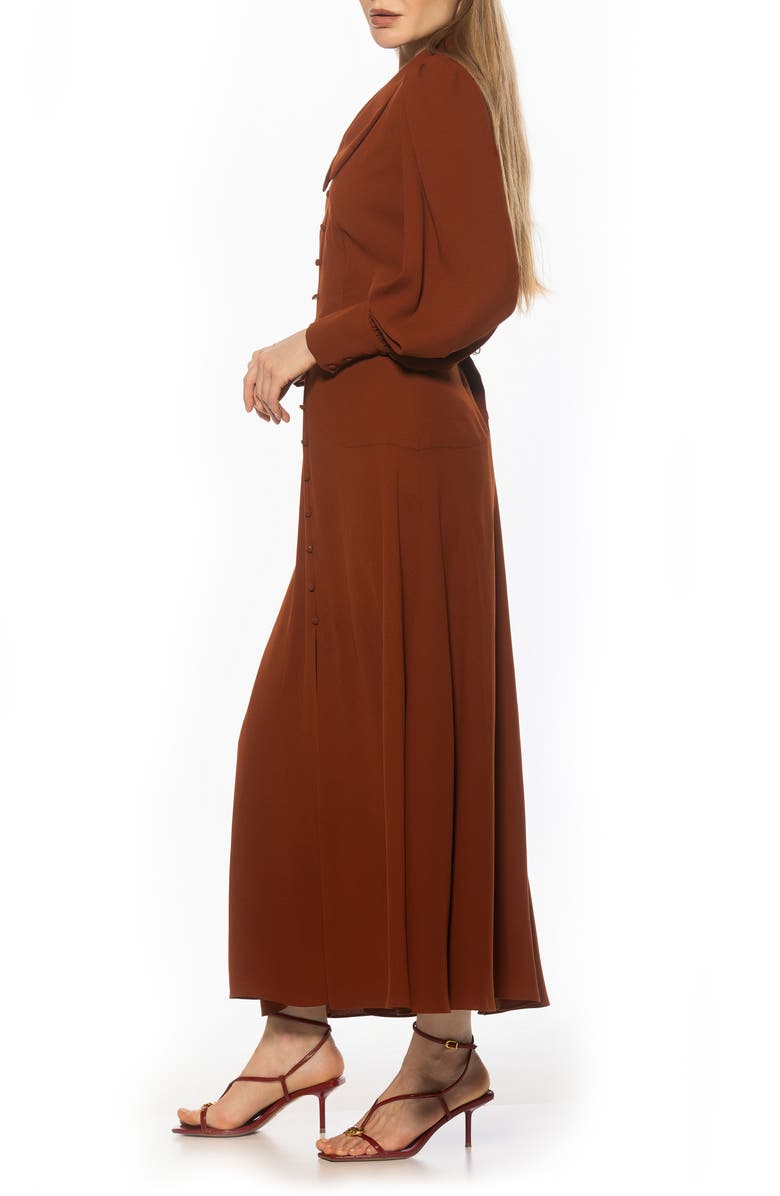 Alexia Admor Kate Collared Long Sleeve Maxi Dress