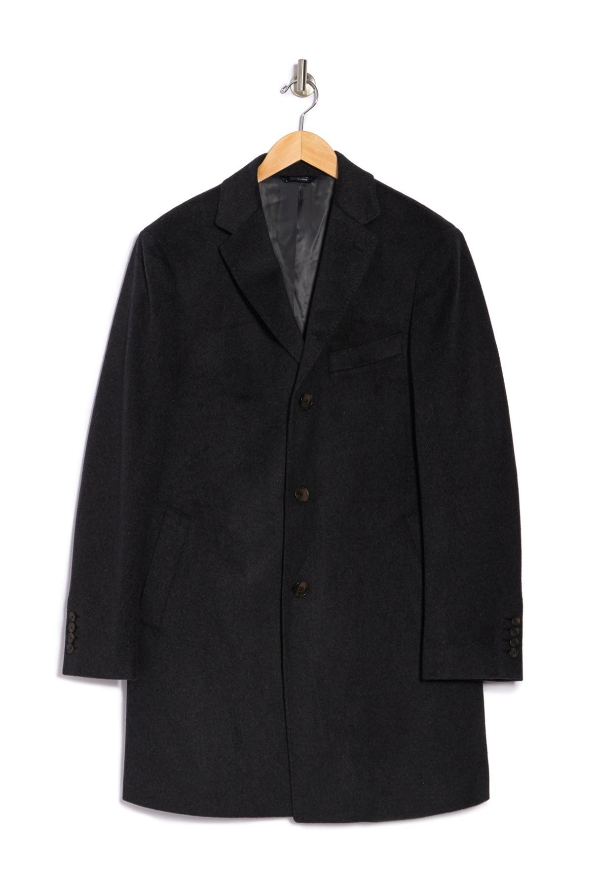 Cardinal of Canada Notch Lapel Top Coat, Alternate, color, Charcoal