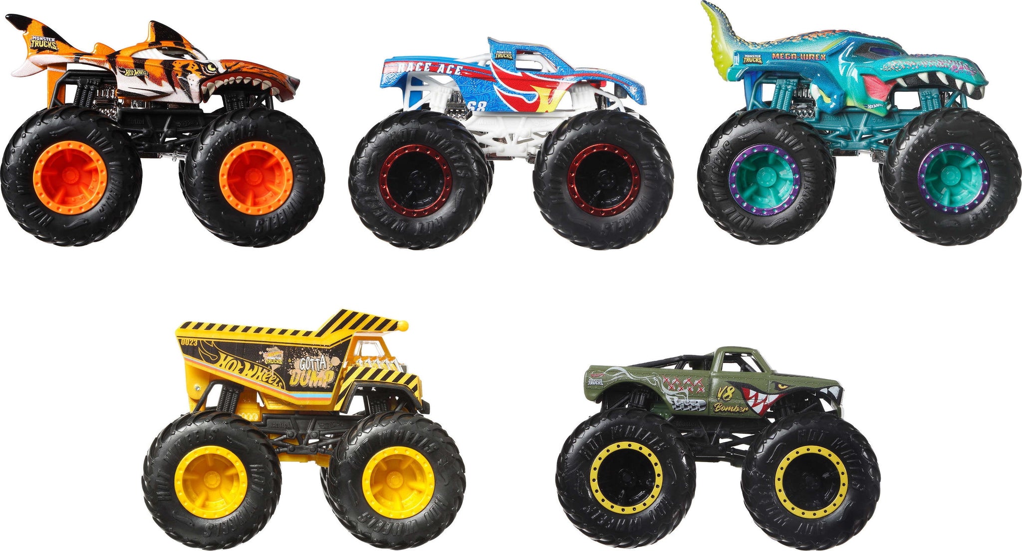 thumbnail image 4 of Hot Wheels Monster Trucks Crash Crew, 5-Pack of 1:64 Scale Toy Trucks, 1.82 lb, 4 of 7