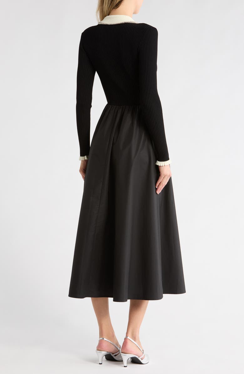 MOON RIVER Long Sleeve Midi Dress