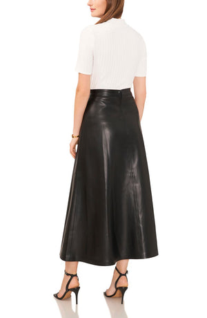 Vince Camuto Faux Leather A-Line Skirt