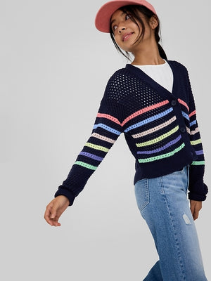 Image number 2 showing, Kids Crochet Cardigan