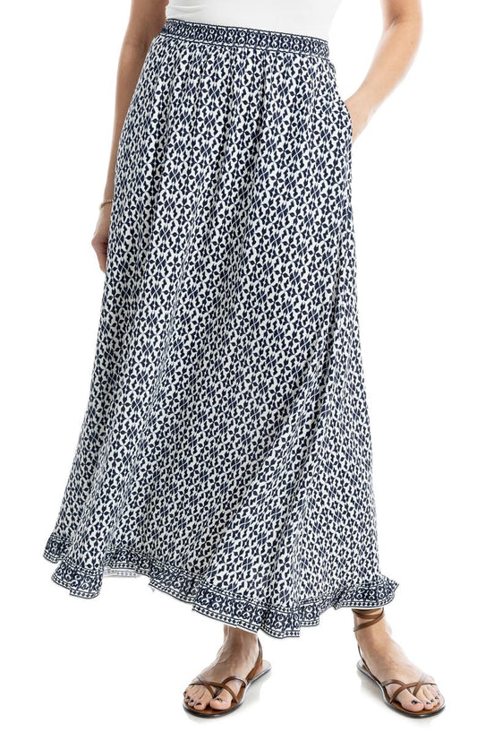 MAX STUDIO Printed Maxi Skirt