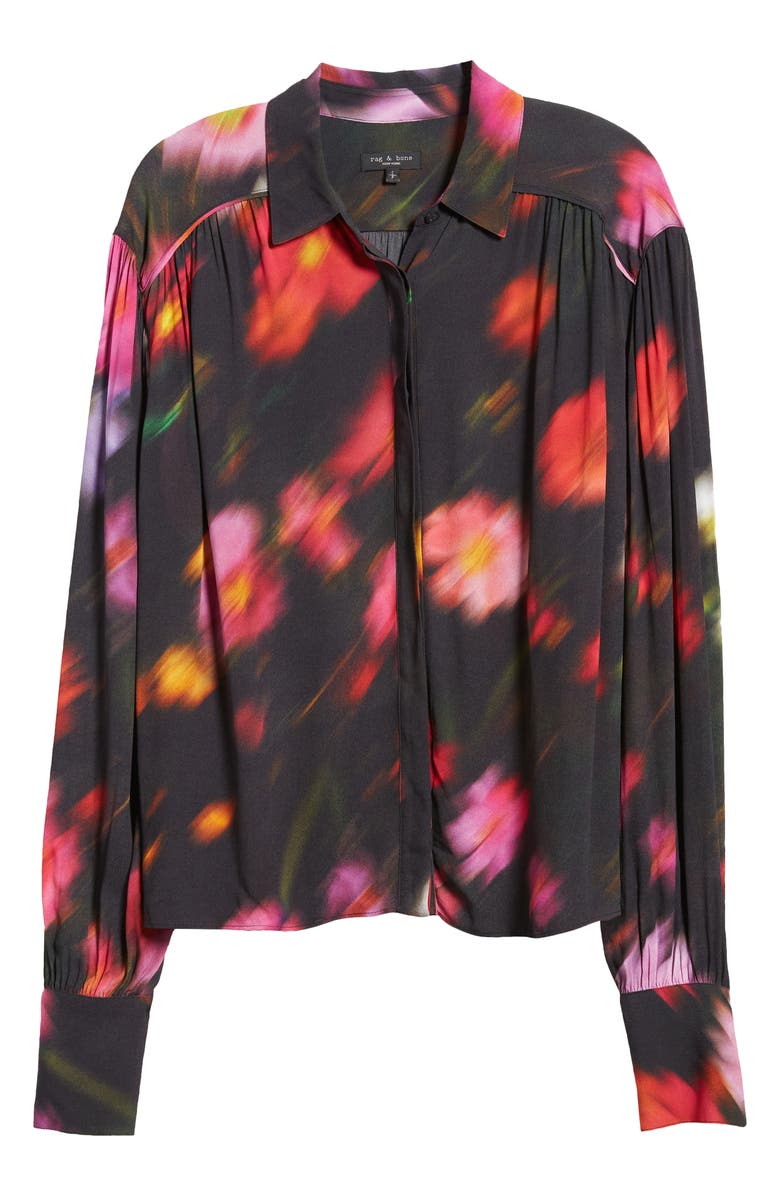 rag & bone Aubrey Floral Print Button-Up Top