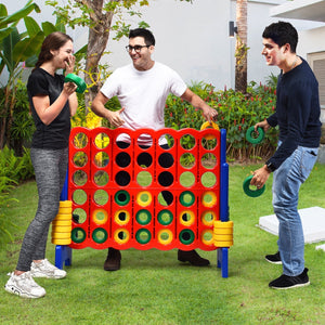 thumbnail image 4 of Costway Jumbo 4-to-Score 4 in A Row Giant Game Set Kids Adults Family Fun Red+Blue, 4 of 10