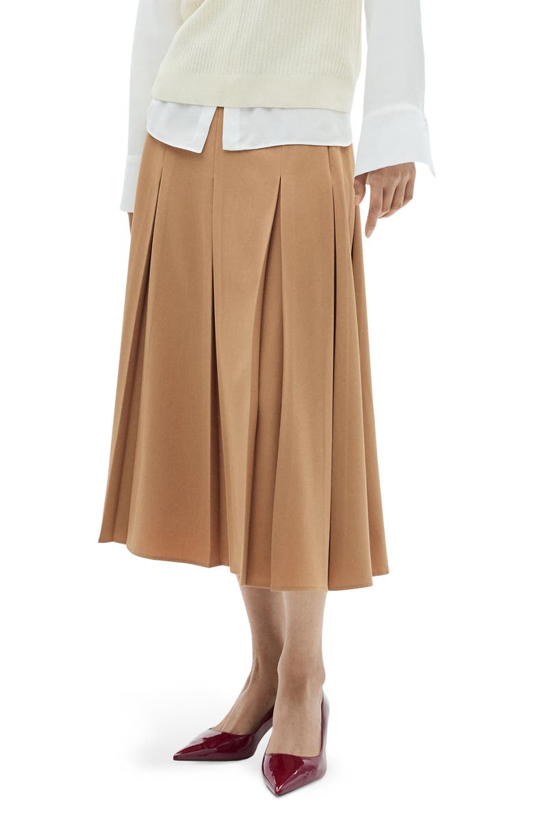 MANGO Godet Midi Skirt