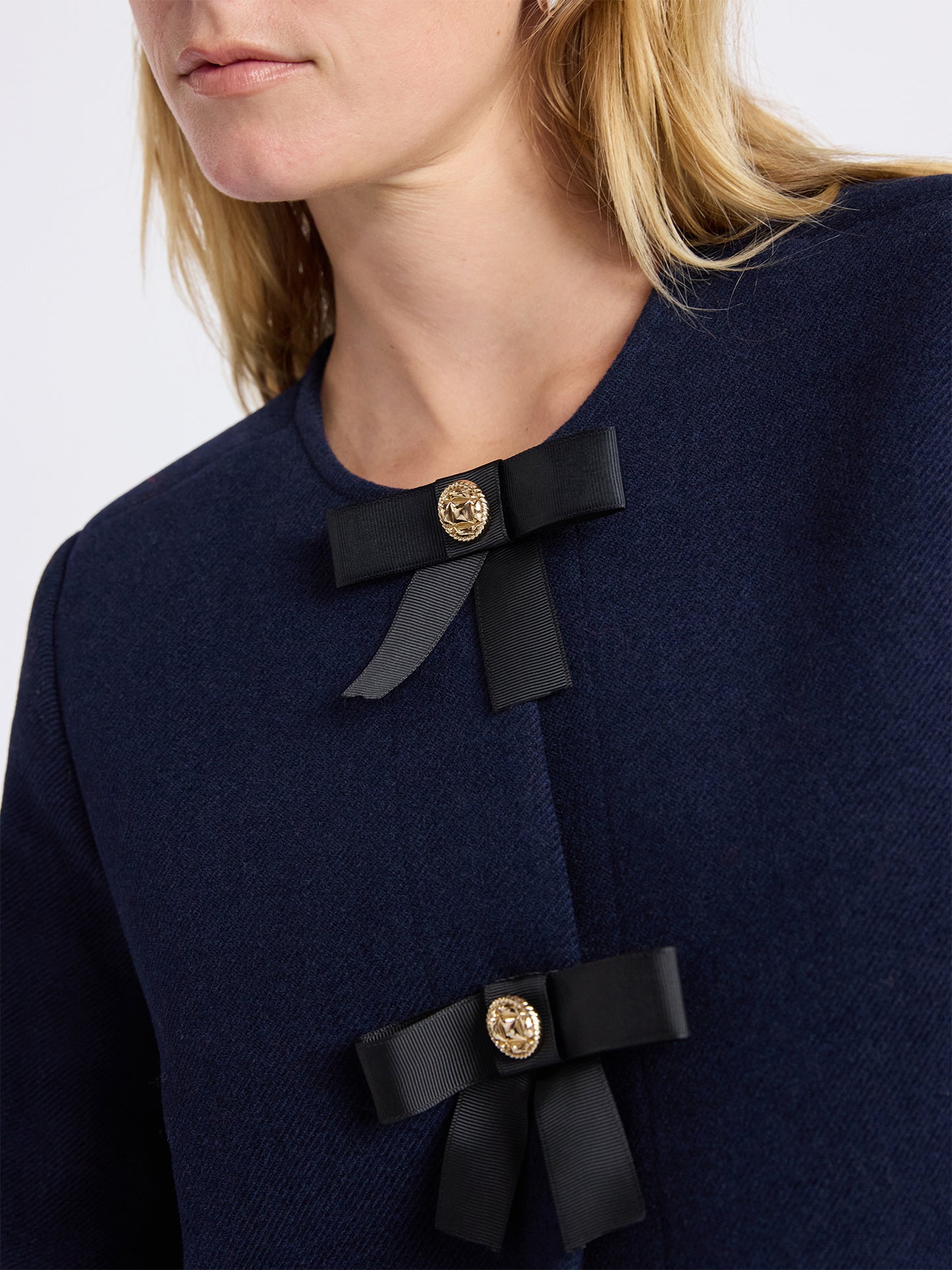 Walmart Free Assembly Women's Bow Front Cropped Jacket, Sizes XS-XXL