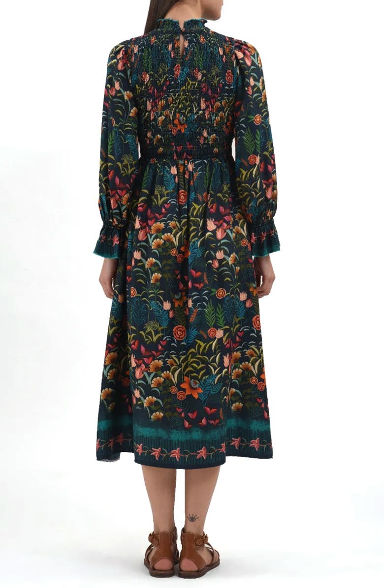 Celina Moon Aurnia Floral Long Sleeve Midi Dress