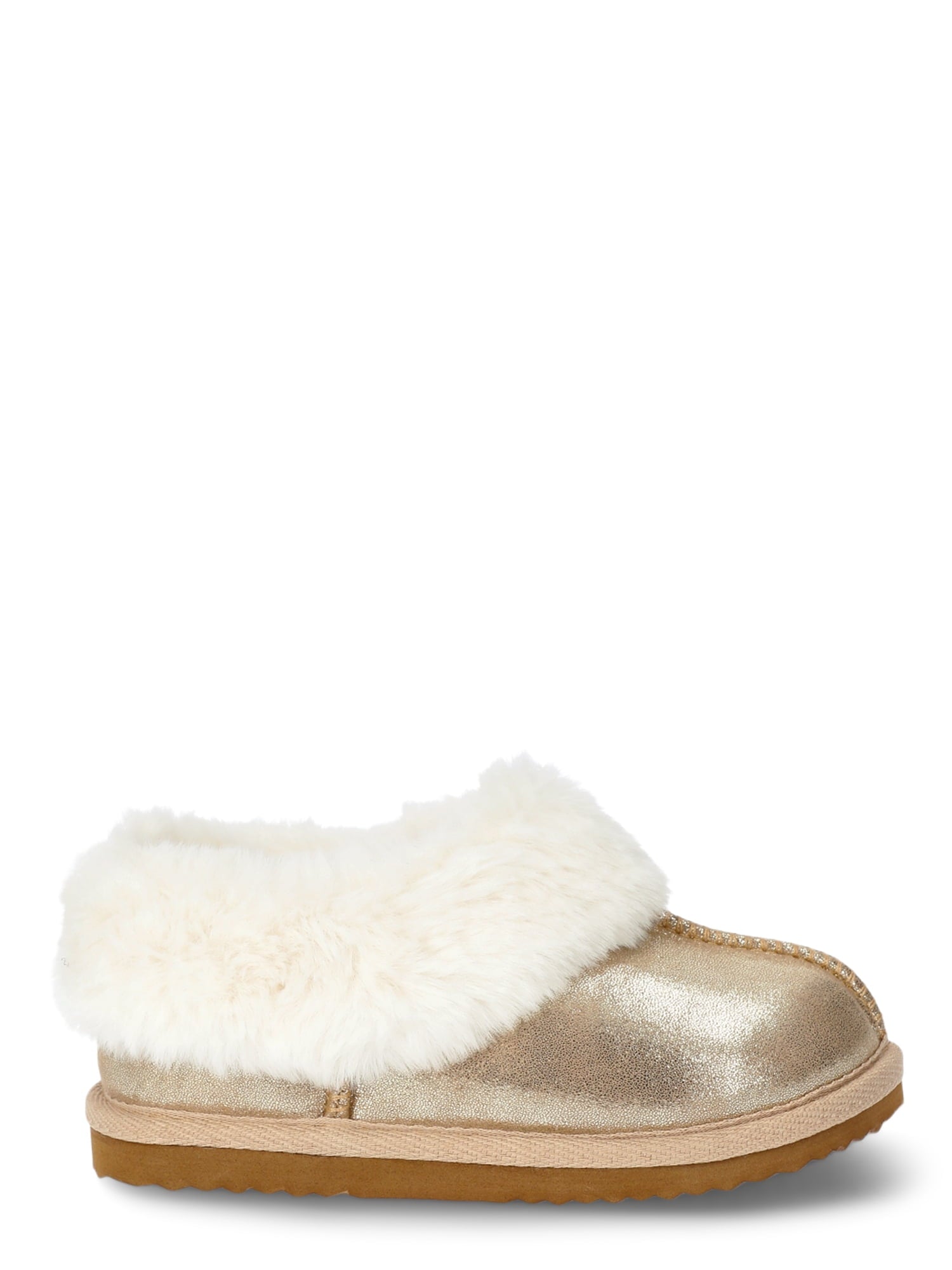 thumbnail image 4 of Wonder Nation Toddler Girls Slippers with Faux Fur Trim, Sizes 5/6-11/12, 4 of 5