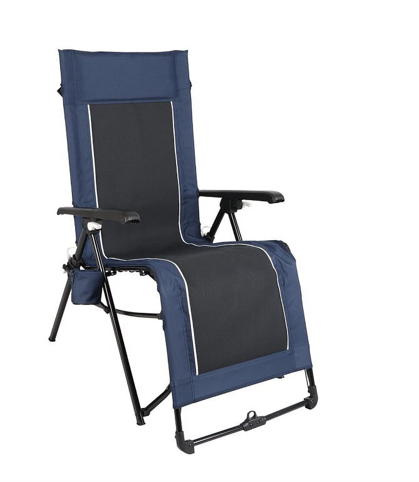 thumbnail image 5 of (2 pack) Ozark Trail Quad Zero Gravity Lounger Camping Chair, Blue, Adult, 20.3lbs, 5 of 9