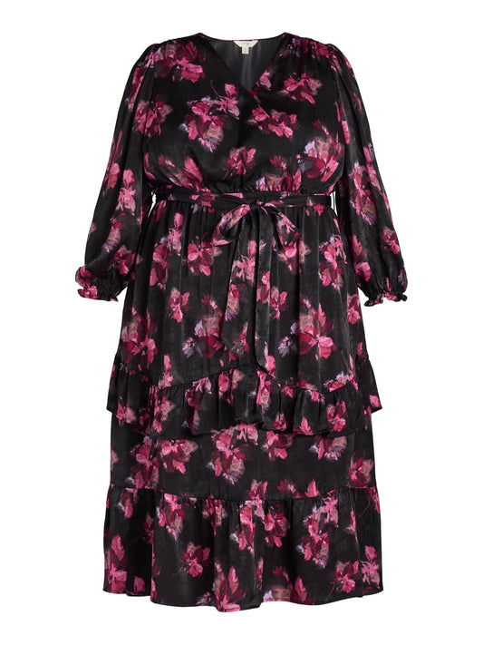 thumbnail image 7 of Terra & Sky Women's Plus Size Surplice Maxi Dress with Long Sleeves, 0X-5X, 7 of 7