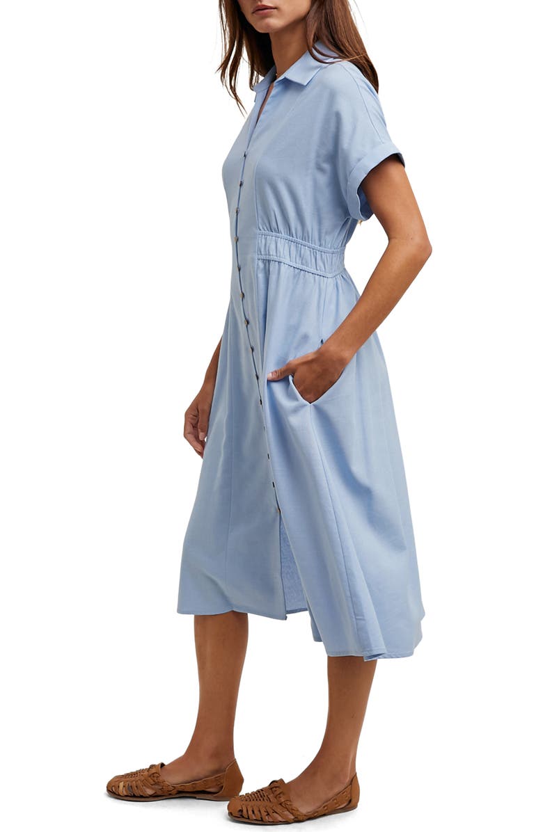 WISHLIST Short Sleeve Midi Shirtdress