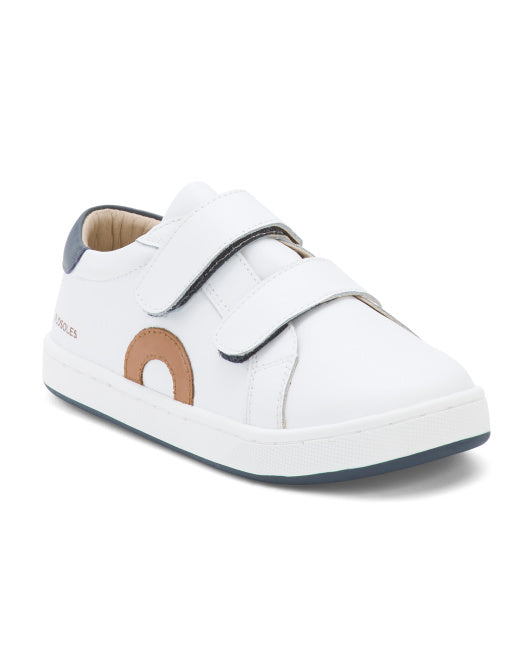 OLD SOLES Leather Velcro Sneakers (Toddler Little Kid)