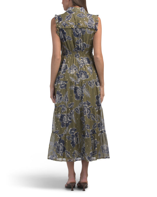 ANNE KLEIN Smocked Waist Shirt Dress