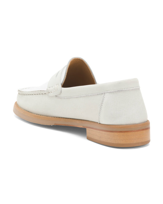GREATS Made In Italy Nubuck Leather Essex Penny Loafers