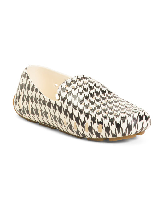 FLOAFERS Unisex Prodigy Driver Houndstooth Loafers (Toddler Little Kid Big Kid)