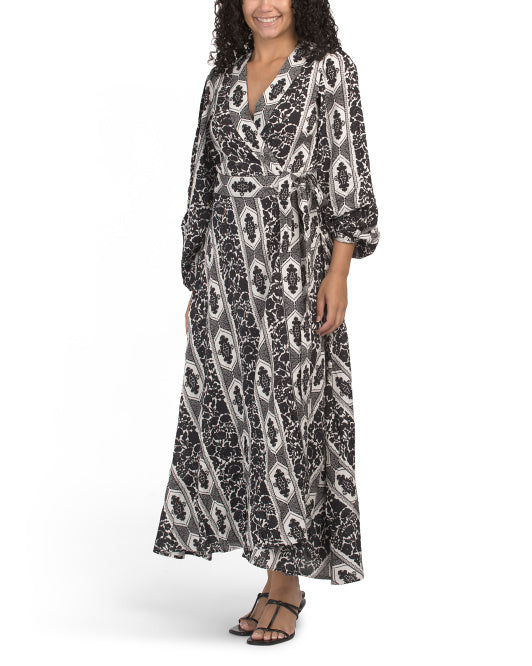 BEYOND BY VERA Isabella Block Printed Maxi Dress