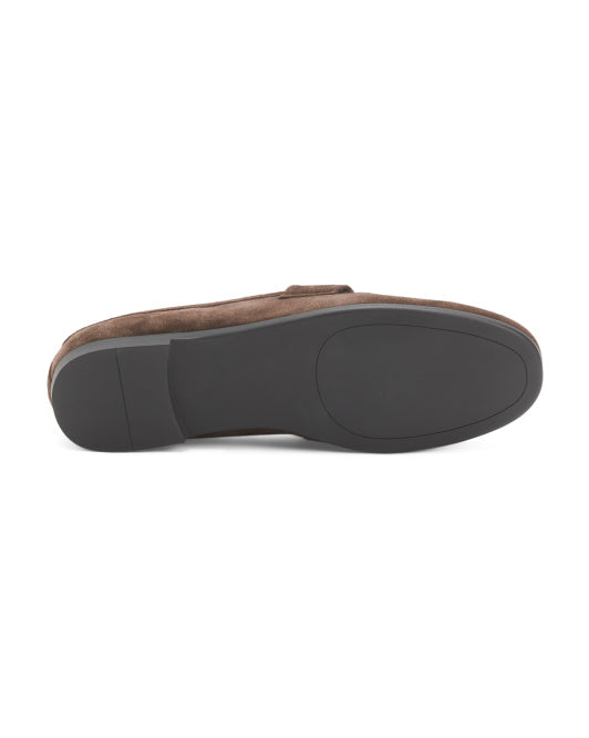 BLACK SUEDE STUDIO Suede Round Toe Classic Loafers