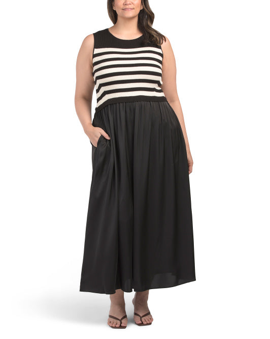 TAYLOR Plus Mixed Media Dress