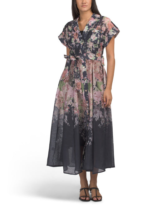 NANCY YANG Floral Maxi Dress